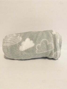 George Baby Blanket Plush Walmart Grey Clouds Lovey Throw